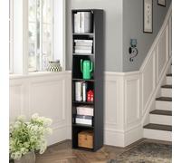 PACHIRA 6 Tier Wooden Bookshelf, Adjustable Cube Bookcase Small Bookshelf Wooden Book Case Unit Cube Storage Unit For Office Living Room Bedroom Freestanding Shelf Storage For Books CDs