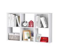 PACHIRA E-Commerce Wooden Storage Cubes Bookcase, Unit Shelf, Closet Cabinet, DVD Rack Bookshelf File Organizer Rack, 6-Cube, White