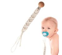 Paci Clips,Boho Handmade Paci Clips - Flexible for Boys, Girls, Toddler Cotton Rope, for Kids & Milk Bottle Attachment