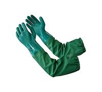 PACIFIC 26" Rubber Gloves, Chemical Resistant Gloves PVC Reusable, Heavy Duty Waterproof Gloves with Cotton Liner, Anti-skid, Acid-alkali and Oil, X Large