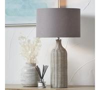 Pacific Anika Rattan Bottle Table Lamp - Grey