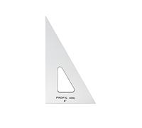 Pacific Arc Drafting Triangle, 4-inch, 30/60/90 Degrees, Clear Acrylic