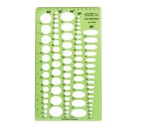 Pacific Arc- Even Ellipse Master Template Guide, 79 Ellipses in 5 Projections of 20, 30, 40, 50, and 60 Degrees Even Ellipses