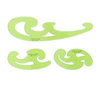 Pacific Arc French Curve Set, 3 Shapes, Clear Curve Ruler, Drafting Tools, Drawing Tools, Woodworking Tools, Comic Template Tool