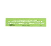 Pacific Arc Modern Bold Lettering Template Guide, with 1/8 to 1/4 Inch Letters