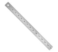 Pacific Arc Stainless Steel Ruler with 32nd and 64th Graduations, 15 Inches Rubber Backed