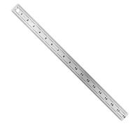 Pacific Arc Stainless Steel Ruler with 32nd and 64th Graduations, 18 Inches Rubber Backed