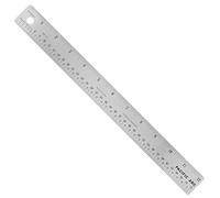Pacific Arc Stainless Steel Ruler with Inch and Pica Measurements, 12 Inches Rubber Backed