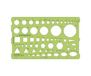 Pacific Arc - Template: Geometric Designer - Stencils for Drafting and Circle Drawing - Professional or School Work. - 4.875â€ x 8â€