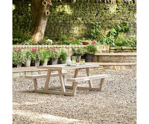 Pacific Aruba 6 Seater Metal Garden Bench - Grey