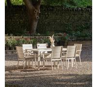 Pacific Aruba 6 Seater Metal Patio Set - Grey