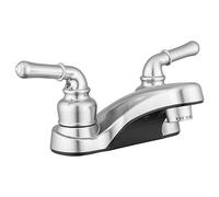 Pacific Bay Lynden Bathroom Sink Faucet by - Features a Classically Arced Spout and Traditional Two-Lever Operation - Metallic Satin Nickel Plating Over ABS Plastic - New 2019 Model