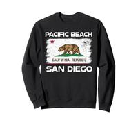 Pacific Beach San Diego California Flag Design Sweatshirt