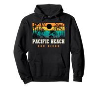 Pacific Beach San Diego Retro Design Pacific Beach CA Pullover Hoodie