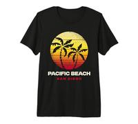 Pacific Beach San Diego Tropical Pacific Beach CA Sunset Premium T-Shirt