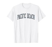 Pacific Beach WA Vintage Athletic Sports JSN2 Navy Print T-Shirt