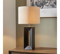 Pacific Block Ceramic Tall Table Lamp - Black & Cream