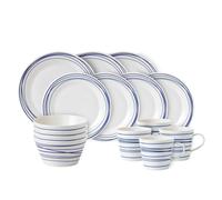 Pacific Blue Lines 16 Piece Dinner Set