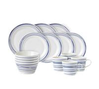 Pacific Blue Lines Dinner Set, 16 piece