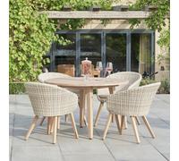 Pacific Cabon 4 Seater Rattan Effect Patio Set - Natural