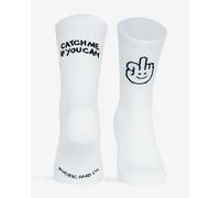 Pacific & Co Catch Me Socks White Black (1 Pair) - L-XL