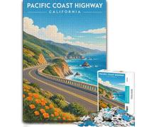 Pacific Coast Highway Art Jigsaw Puzzle for Adults 1000pcs (38x26cm) Puzzle | For classic jigsaw enjoyment: Adult jigsaw puzzle with 1000 pieces; for puzzle fans who enjoy a patient challenge.