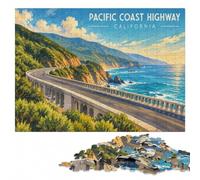 Pacific Coast Highway Art Leisure Wood Puzzle, Adults, 1000 Pieces | Adult Puzzle: home hobby for puzzle fans at your own pace.