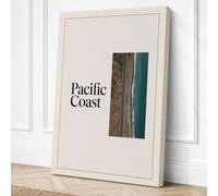 Pacific Coast Minimalist Canvas Wall Art Print 18x12 Inch