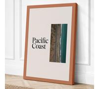 Pacific Coast Minimalist Canvas Wall Art Print 30x20 Inch