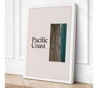 Pacific Coast Minimalist Canvas Wall Art Print 36x24 Inch
