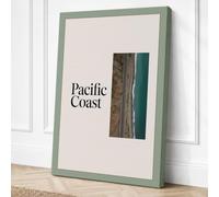 Pacific Coast Minimalist Canvas Wall Art Print 36x24 Inch