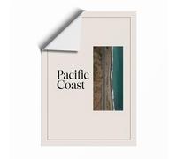 Pacific Coast Minimalist Unframed Wall Art Print A1 (84.1×59.4cm), Wall Decor for Living Room, Bedroom, Office & Home, Art Gift
