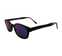 Pacific Coast Original KD's Biker Sunglasses (Black Frame/Colored Mirror Lens)