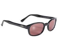 Pacific Coast Original KD's Biker Sunglasses (Black Frame/Rose Colored Lens)
