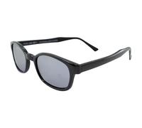 Pacific Coast Original KD's Biker Sunglasses (Black Frame/Silver Mirror Lens)