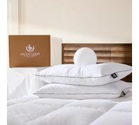 Pacific Coast Pillows Queen Size Set of 2, Goose Feather and Down Pillow for Sleeping, Hotel Collection Bed Pillows for Side Sleepers and Back Sleeper