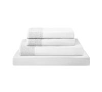 Pacific Coast Textiles 4 PIECE CROCHET LACE MICROFIBER SHEET SET WHITE QUEEN, Microfibre