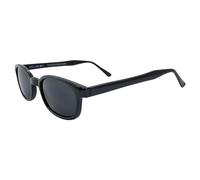 Pacific Coast The Original X-KD's Biker Shades By PCSUN 20% Larger Black Frames Super Dark Lens, Black and Grey, L