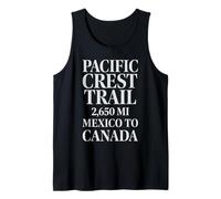 Pacific Crest Trail 2650 Miles Mexico to Canada Minimal Hike Tank Top