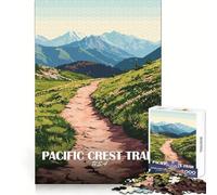 Pacific Crest Trail USA Landscape Poster Jigsaw Puzzles for Adults 1000 Piece Brain Memory Pleasant Leisure Tight Lock Creative Gift size 38x26cm