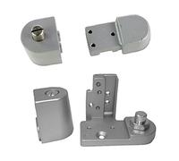 Pacific Doorware Kawneer Style TOP & Bottom Pivot Hinge Set for Commercial Adams Rite Type Storefront Door, Choose Handing & Finish (Left Hand in Aluminum)
