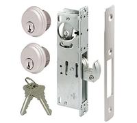 Pacific Doorware Storefront Door Mortise Lock Hook Deadbolt & Double Keyed Cylinder Combo, Adams Rite Cam, in Aluminum (31/32" Backset)