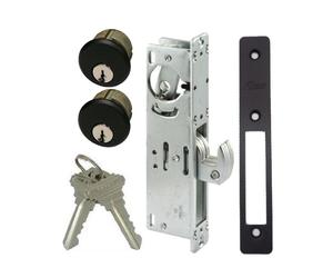 Pacific Doorware Storefront Door Mortise Lock Hook Deadbolt & Double Keyed Cylinder Combo Adams Rite Cam in Duronotic (31/32 Backset)