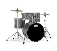 Pacific Drums Center Stage 5-Piece Drum Kit, 20" Bass Drum, Silver Sparkle, inc. Hardware, Cymbals & Throne, Finish Ply | Features 100% poplar shells