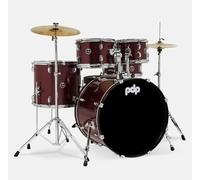 Pacific Drums Center Stage 5-Piece Drum Kit, 22" x 15" Bass Drum, Ruby Red Spark