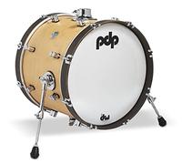 Pacific Drums Concept Classic Bass Drum, 18" x 14", Natural Stain, Walnut Stain Hoops