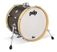 Pacific Drums Concept Classic Bass Drum, 18" x 14", Walnut Stain, Natural Stain Hoops
