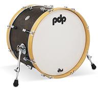 Pacific Drums Concept Classic Bass Drum, 20" x 14", Walnut Stain, Natural Stain Hoops