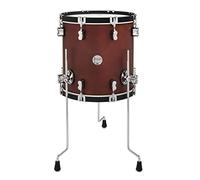 Pacific Drums Concept Classic Floor Tom, 14" x 14", Ox Blood Stain, Ebony Stain Wood Hoops | Features modern and classic looks with Maple shells and counter hoops