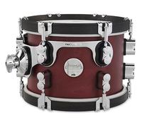 Pacific Drums Concept Classic Tom, 10" x 7", Ox Blood Stain, Ebony Stain Hoops | Features modern and classic looks with Maple shells and counter hoops